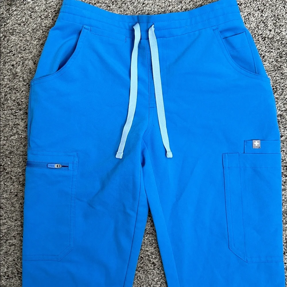 Figs Bright Blue scrub Joggers pant size Xxs p